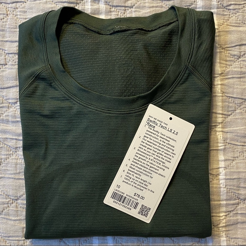 lululemon Swiftly Tech Long Sleeve Race Length - green 10